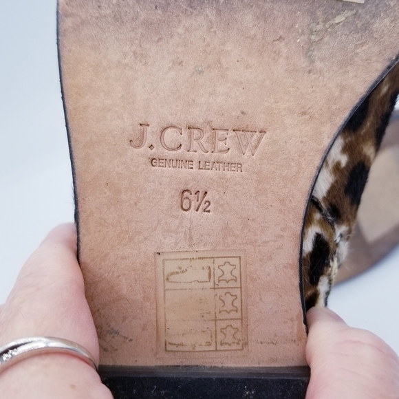 J. Crew Calf Hair and Leather Leopard Print Booties, size 6.5 - Picture 3 of 16